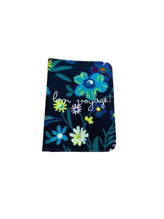Vera Bradley Accessories - Vera Bradley Floral 'Bon Voyage' Passport Holder - Navy Blue